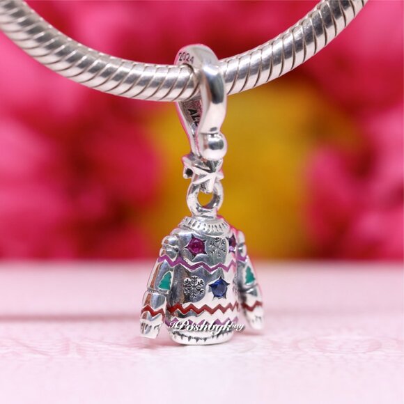 PANDORA Bead Christmas Sweater Dangle Charm 793596C01 NEW 2024 - Picture 6 of 6
